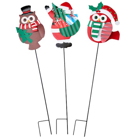 Worth Imports 36" Christmas Metal Stake Set